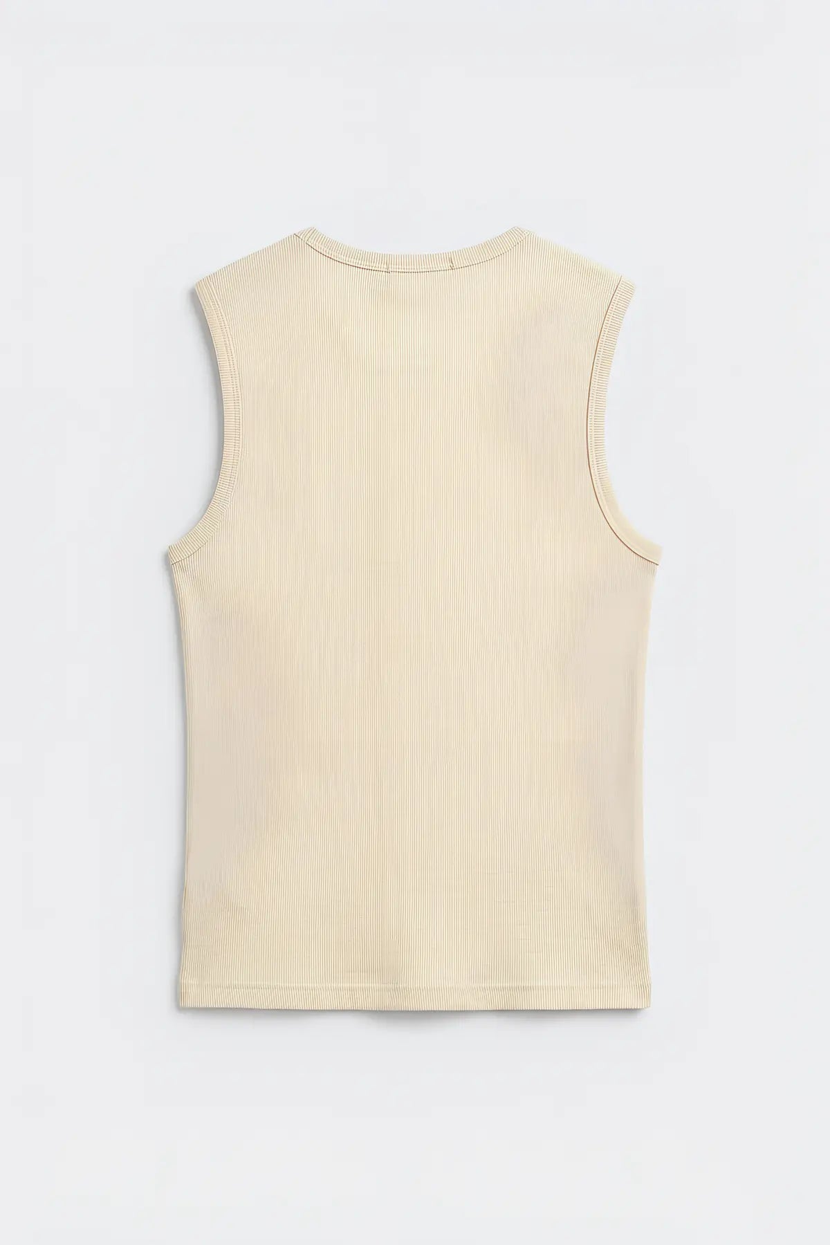 Pamuklu Kolsuz Erkek T-Shirt - arka gorunum