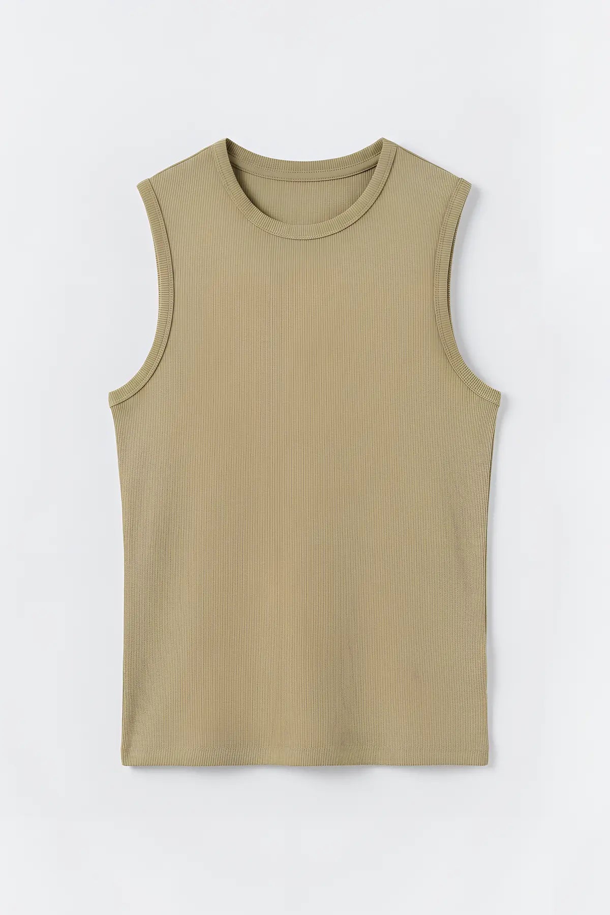 Pamuklu Kolsuz Erkek T-Shirt - on gorunum