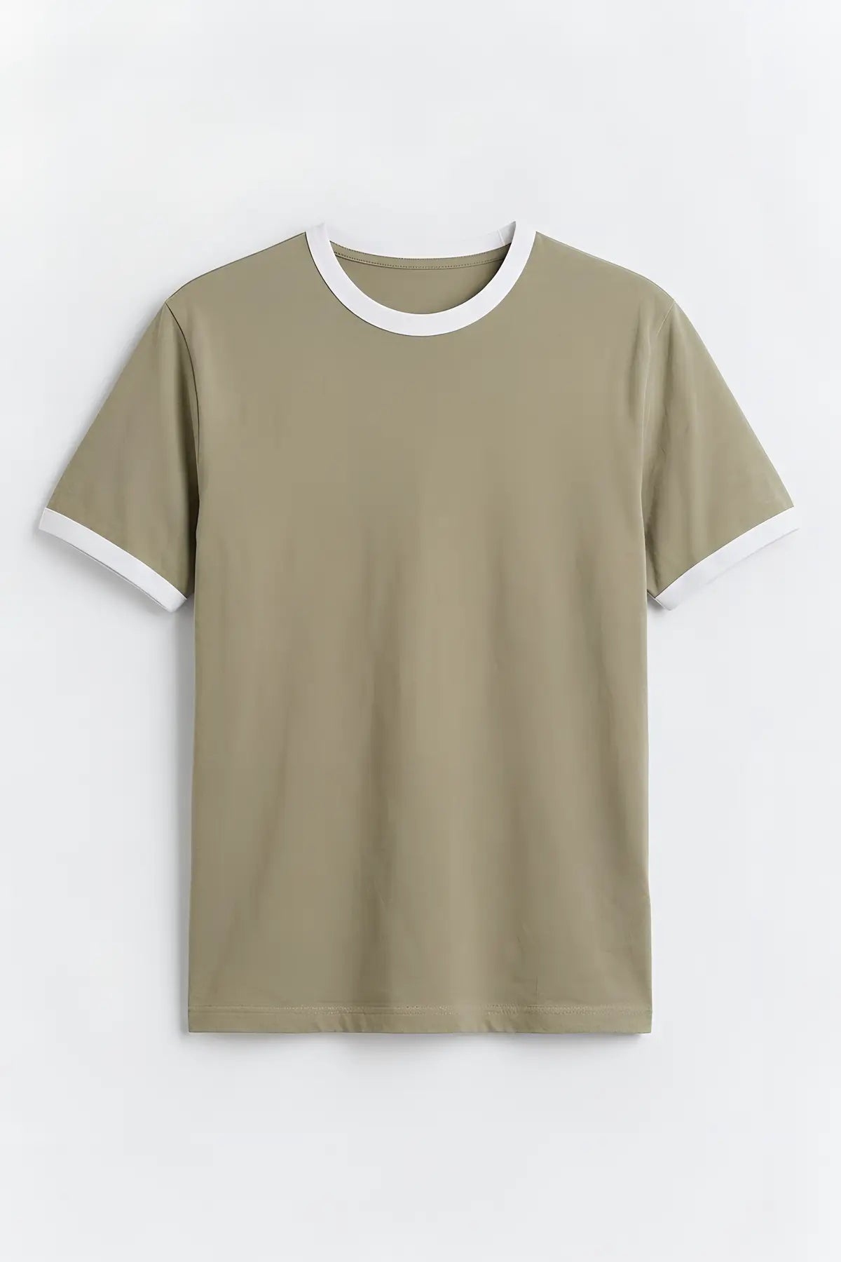Kontrast Yaka Erkek T-Shirt - on gorunum
