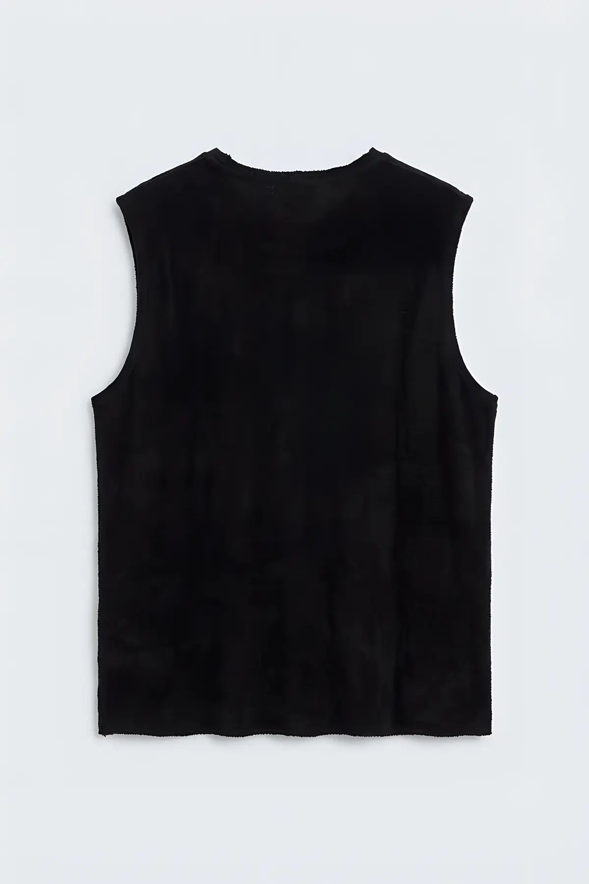 Relax Fit Dokulu Kolsuz T-shirt - arka gorunum