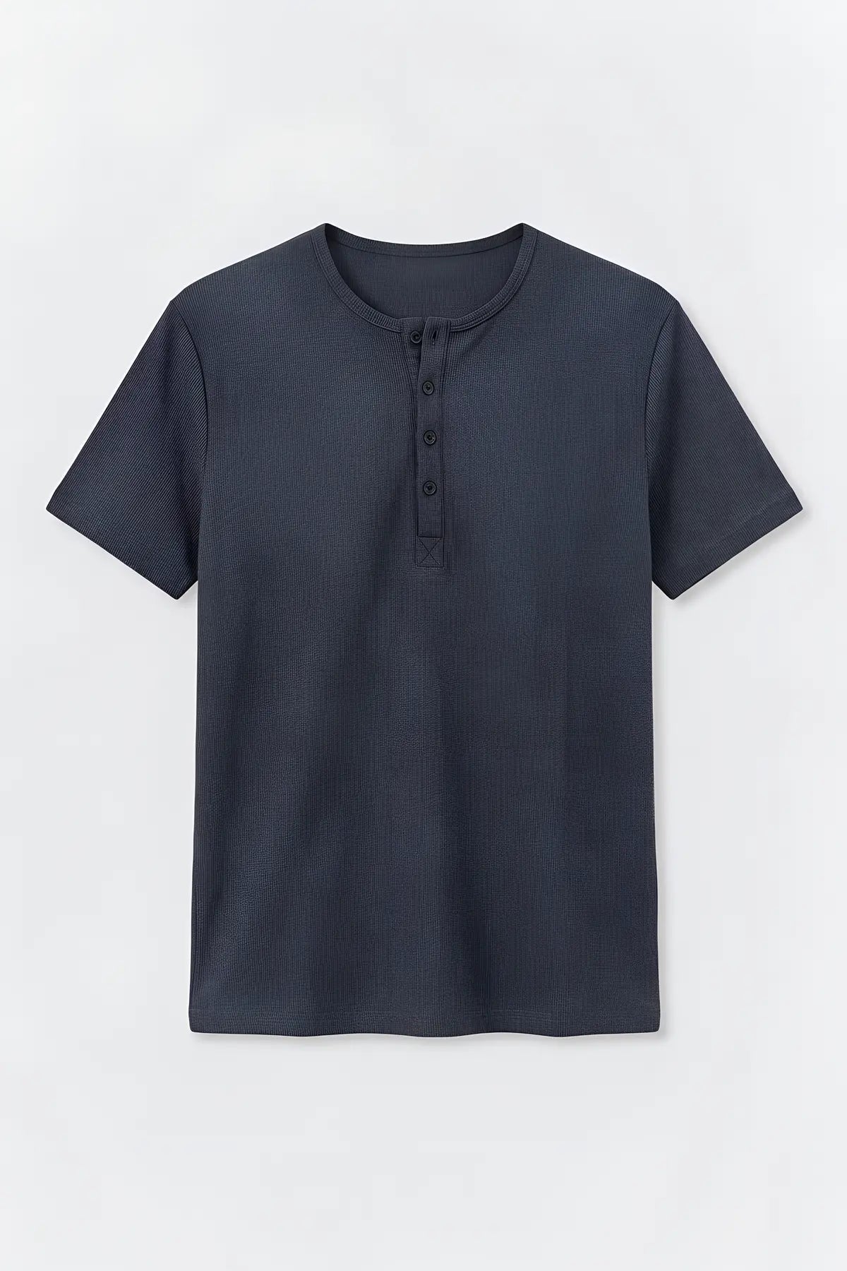 Pamuklu Düğmeli Yaka T-shirt - on gorunum