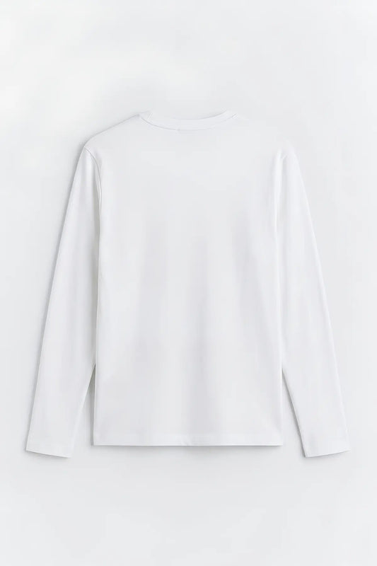 Pamuklu Uzun Kollu T-Shirt - arka gorunum