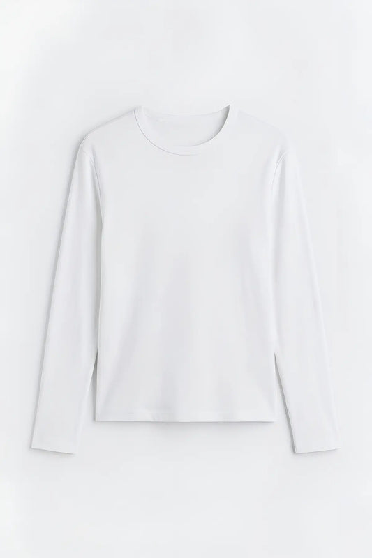 Pamuklu Uzun Kollu T-Shirt - on gorunum