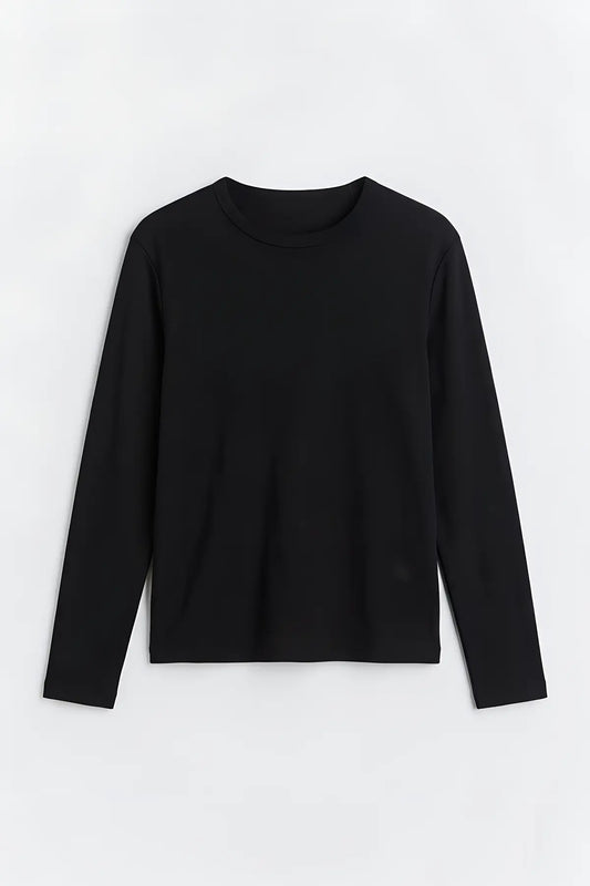 Pamuklu Uzun Kollu T-Shirt - on gorunum