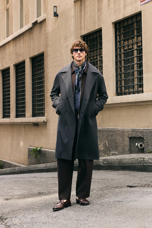 Uzun Relaxed Fit Trençkot