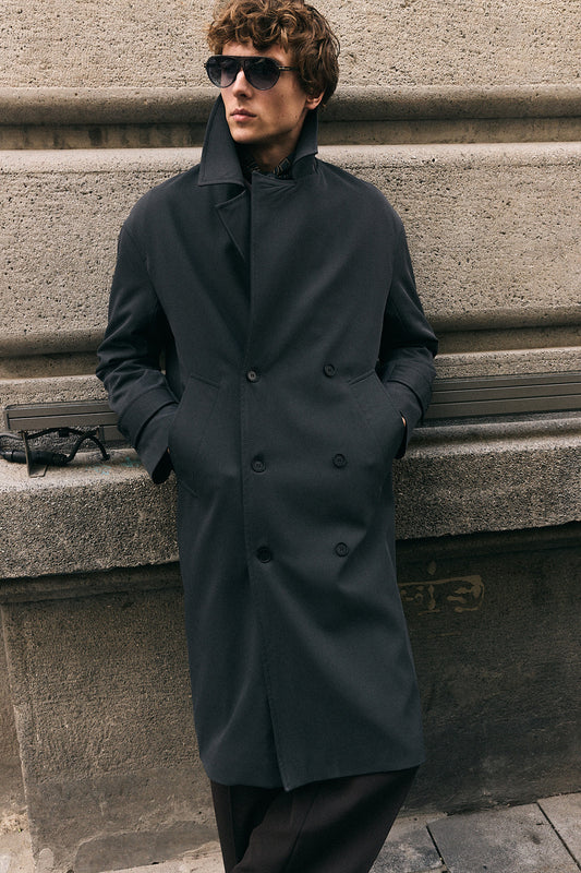 Uzun Relaxed Fit Trençkot