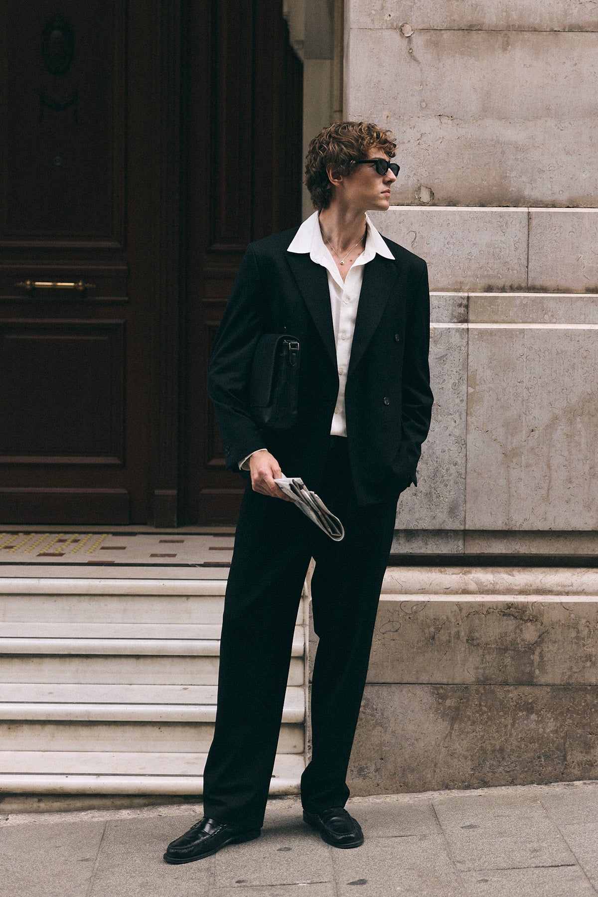 Relax Fit Kruvaze Erkek Blazer Ceket