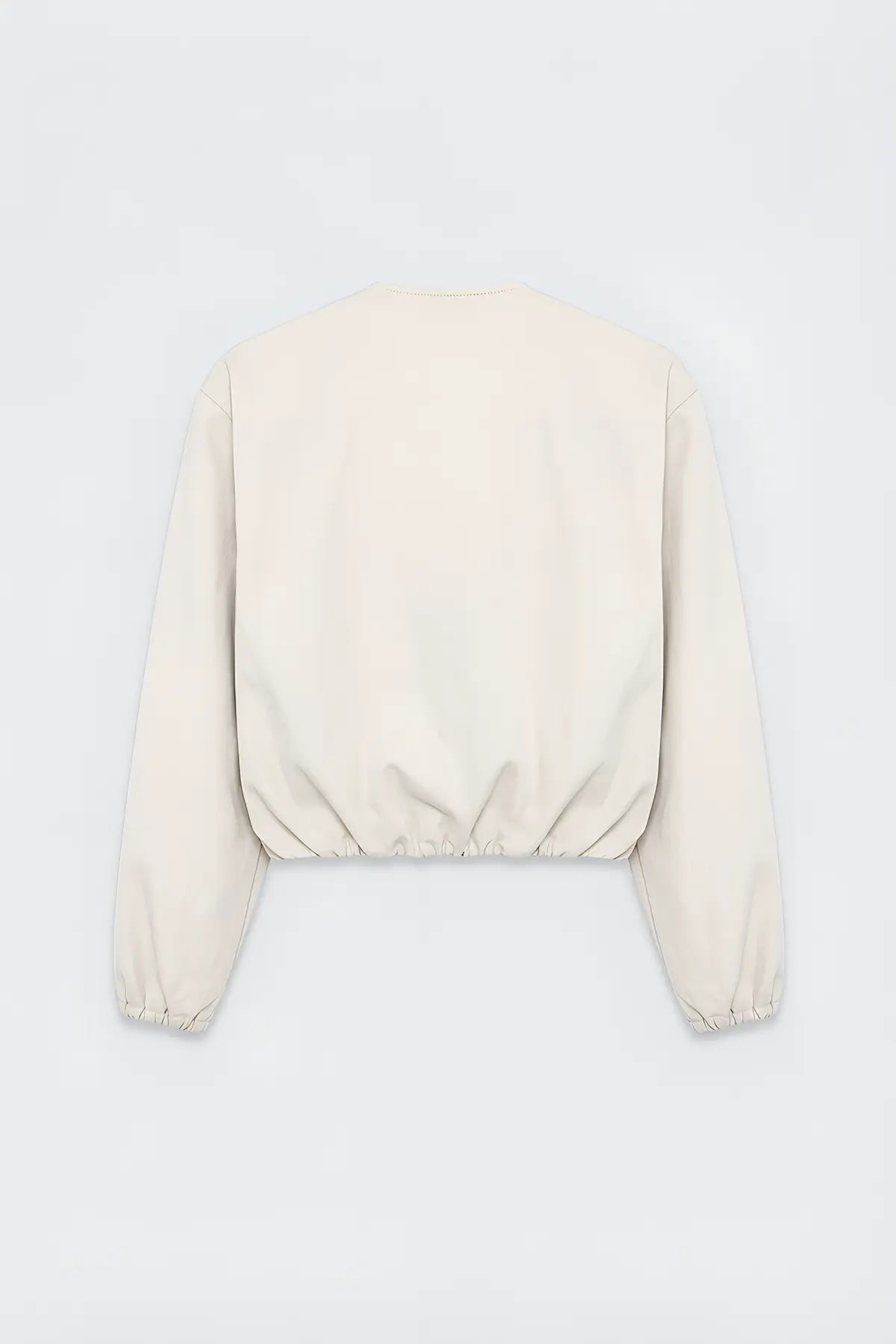Crop Kadın Bomber Mont - arka gorunum