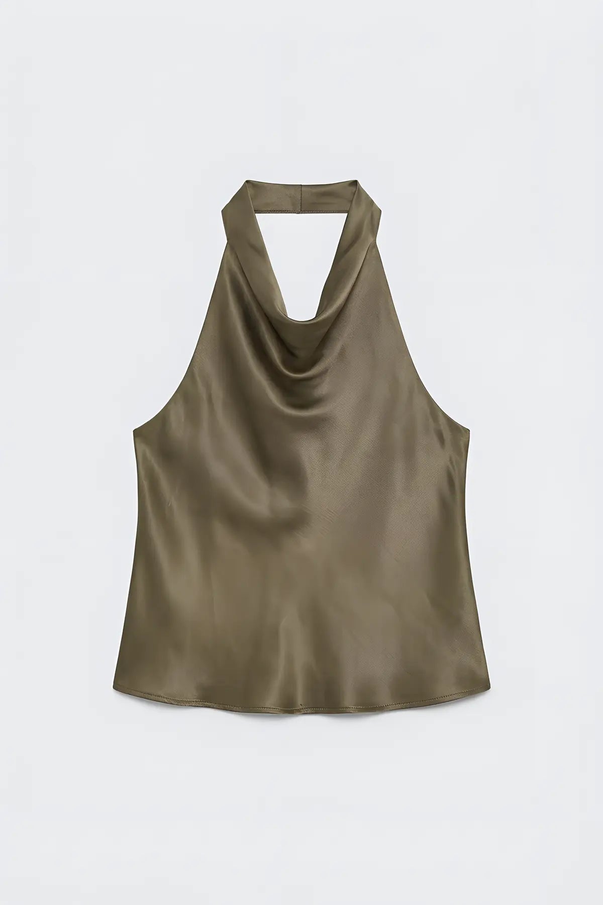 Antioch Saten Halter Kadın Top - on gorunum