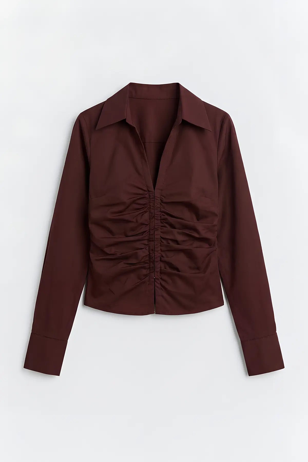 Antioch Büzgülü Poplin Kadın Gömlek - on gorunum