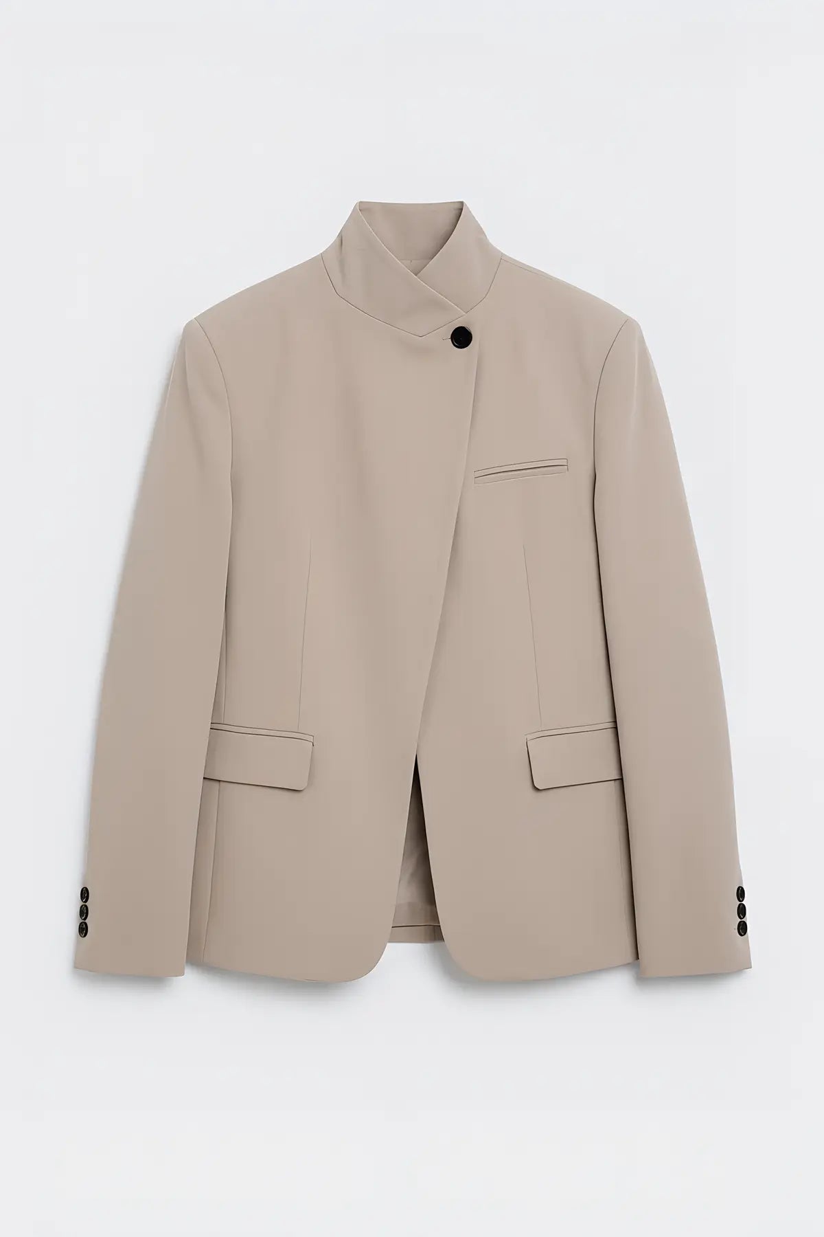Dik Yaka Kadın Blazer Ceket - on gorunum