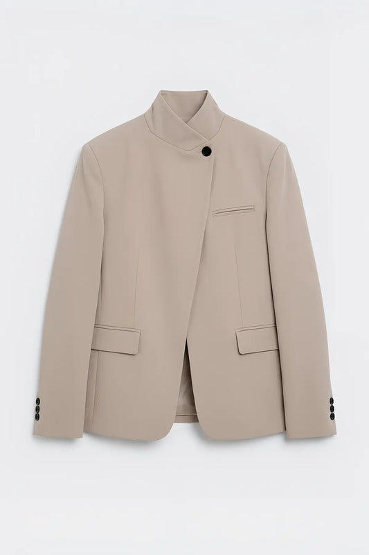 Dik Yaka Kadın Blazer Ceket - on gorunum