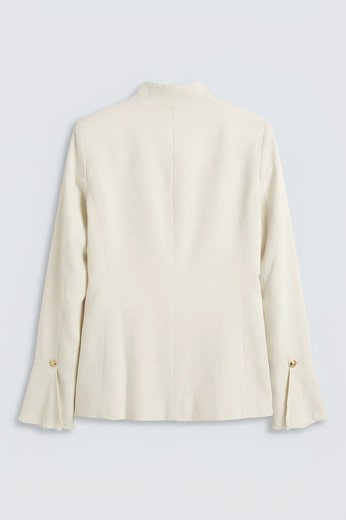 Keten Karışımlı Kadın Blazer Ceket - arka gorunum