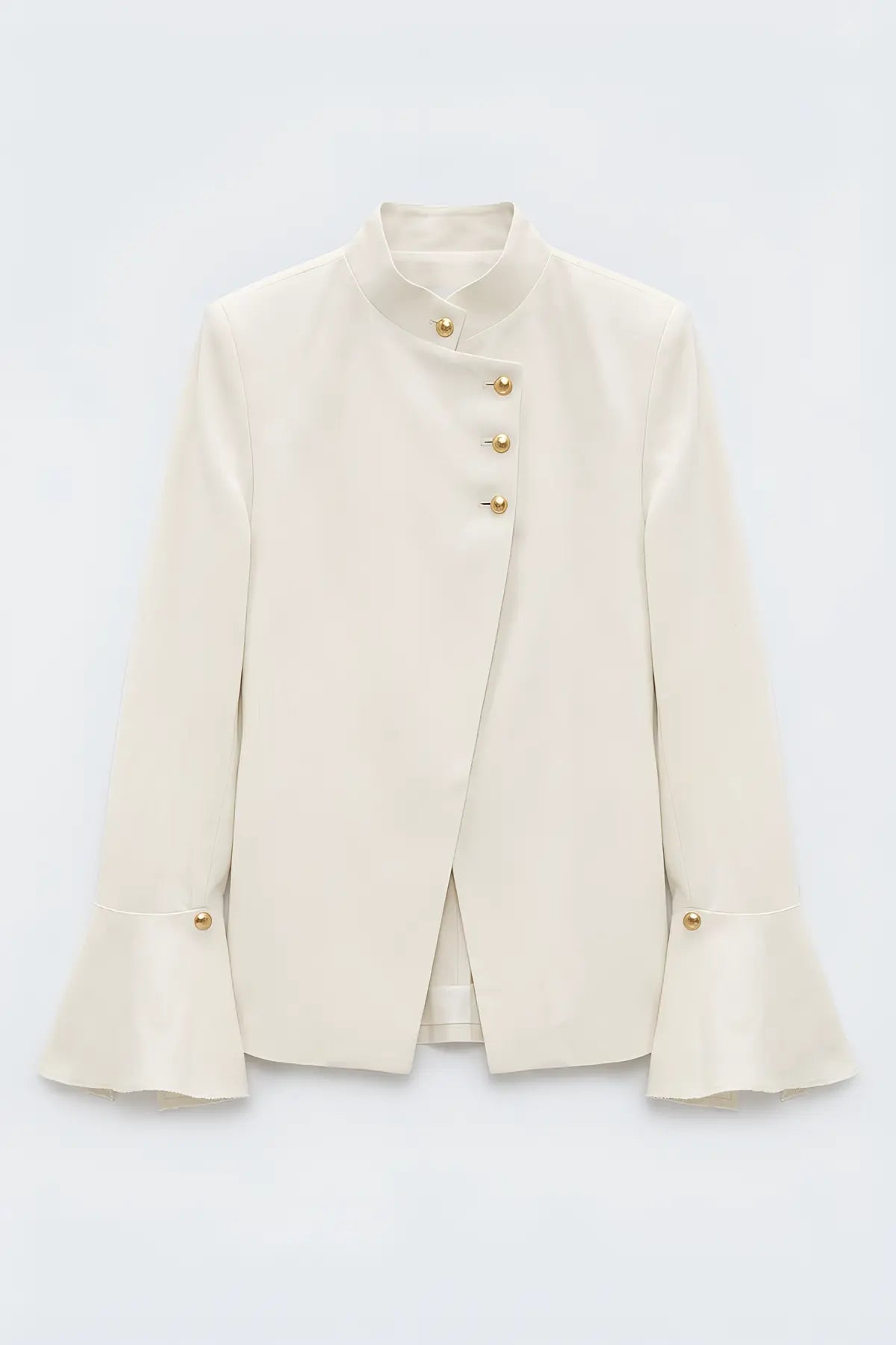 Keten Karışımlı Kadın Blazer Ceket - on gorunum