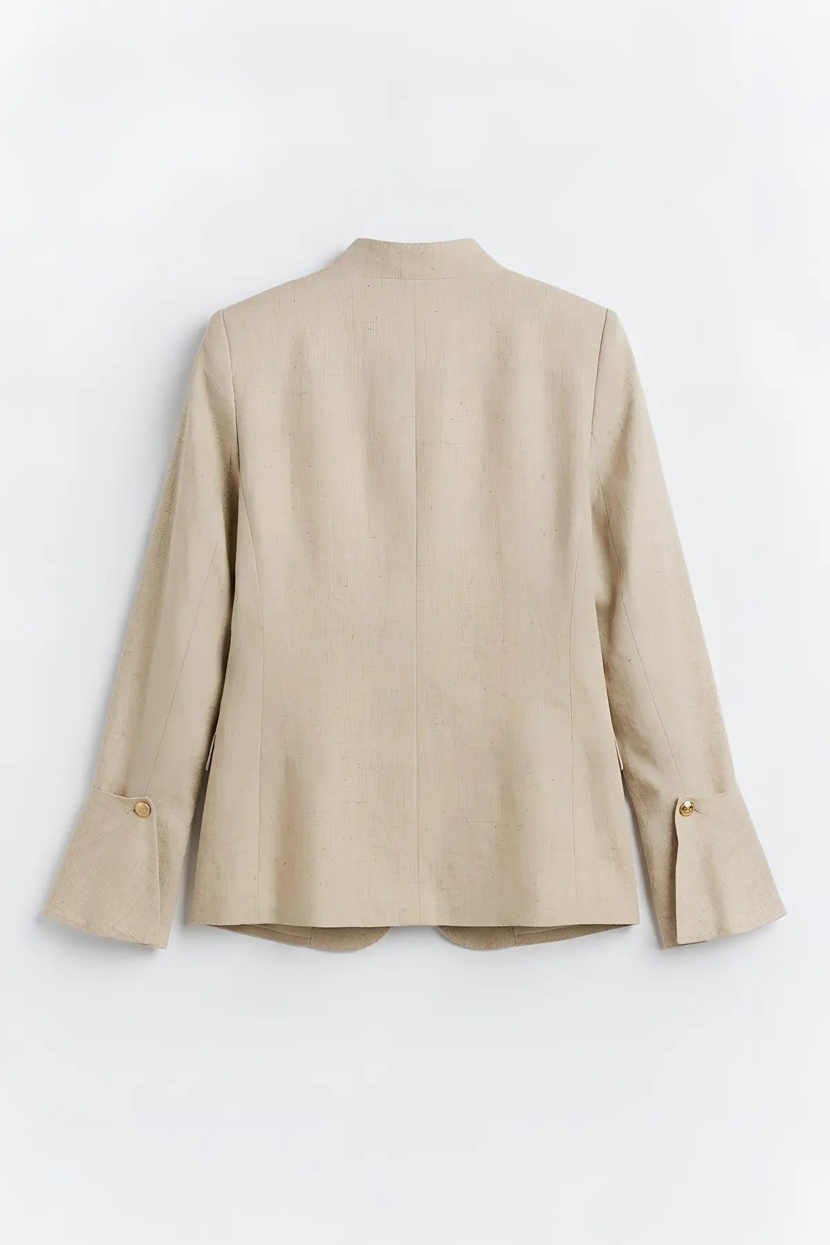 Keten Karışımlı Kadın Blazer Ceket - arka gorunum