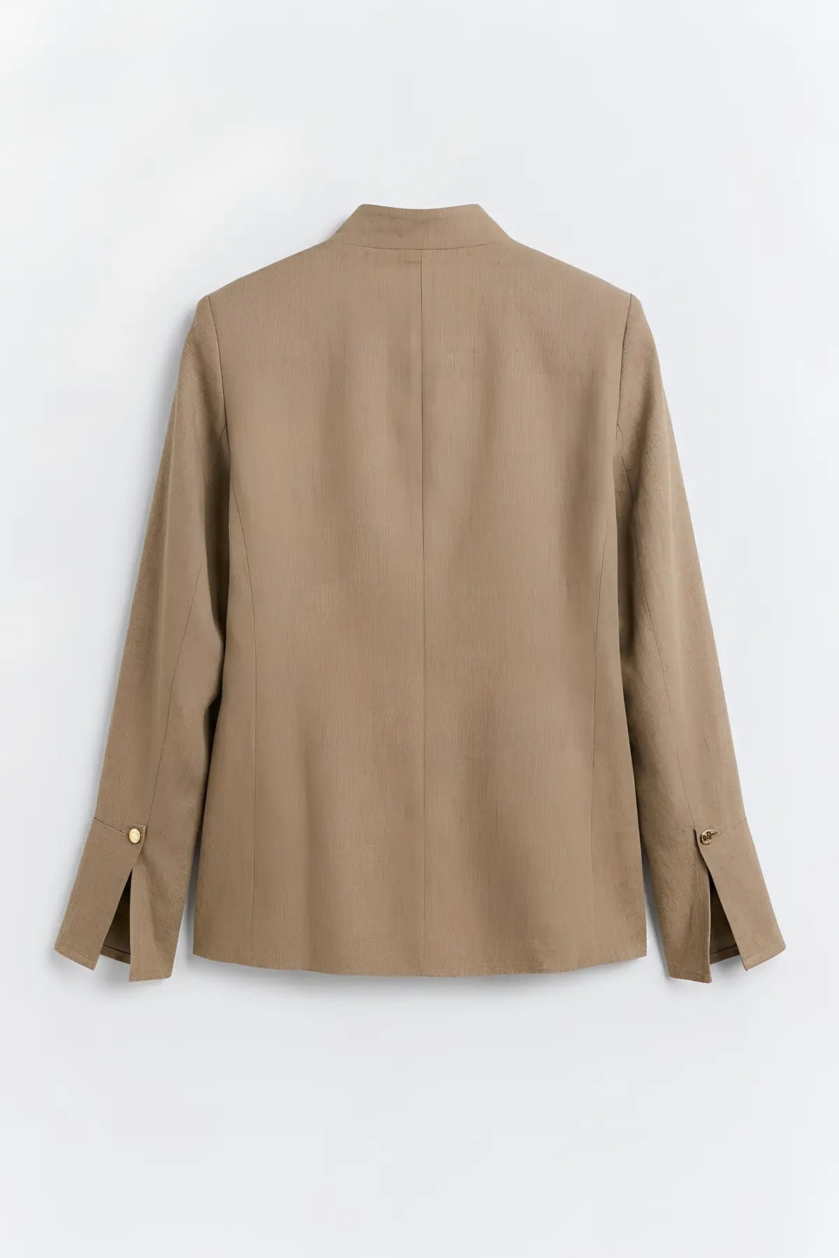 Keten Karışımlı Kadın Blazer Ceket - arka gorunum