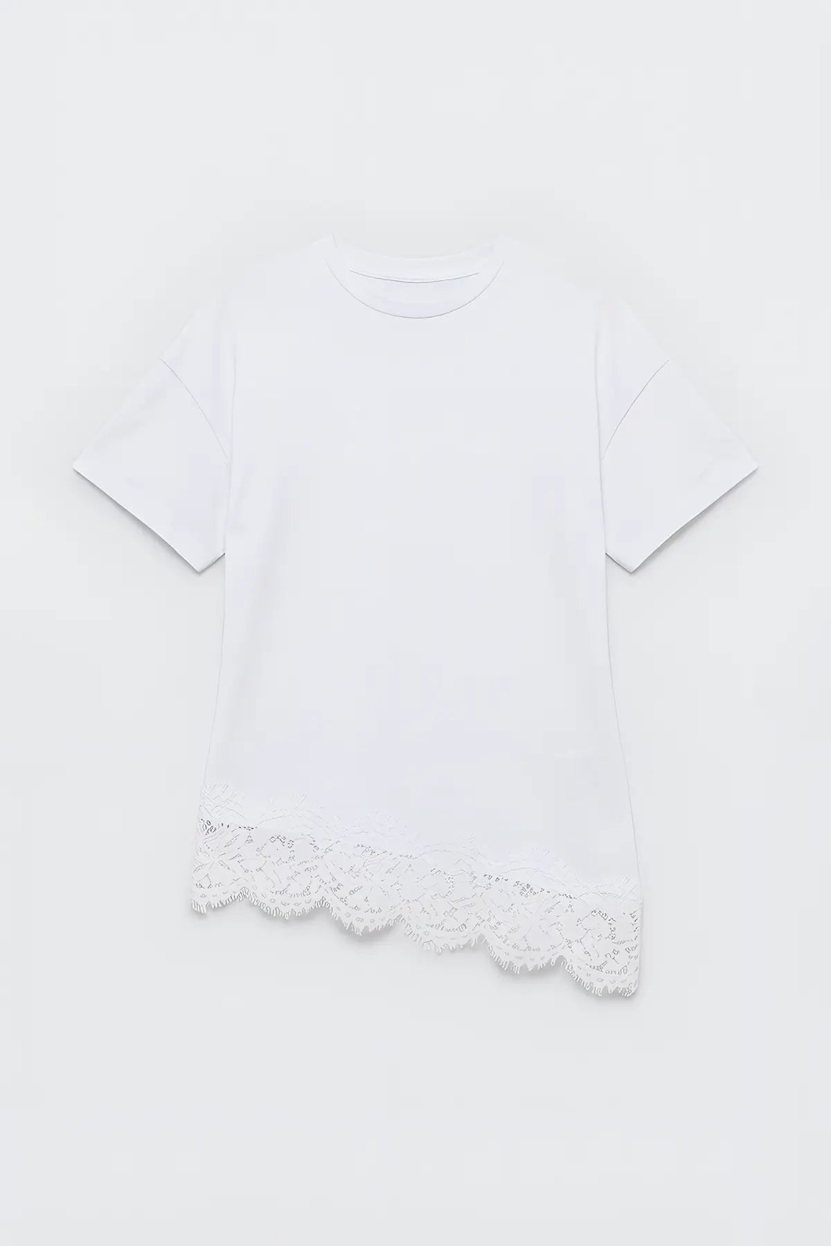 Antioch Dantelli Pamuklu Kadın T-Shirt - on gorunum