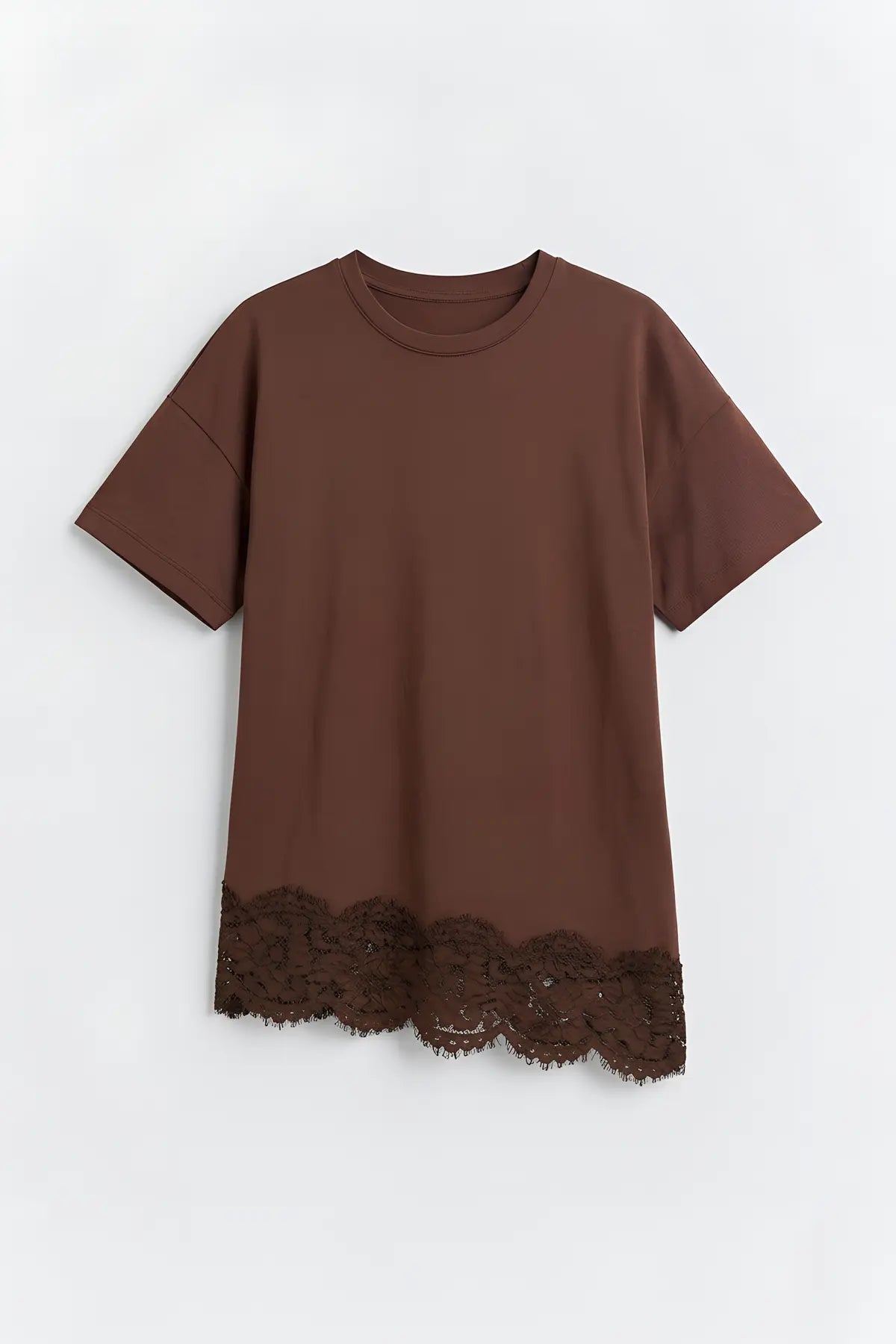 Antioch Dantelli Pamuklu Kadın T-Shirt - on gorunum