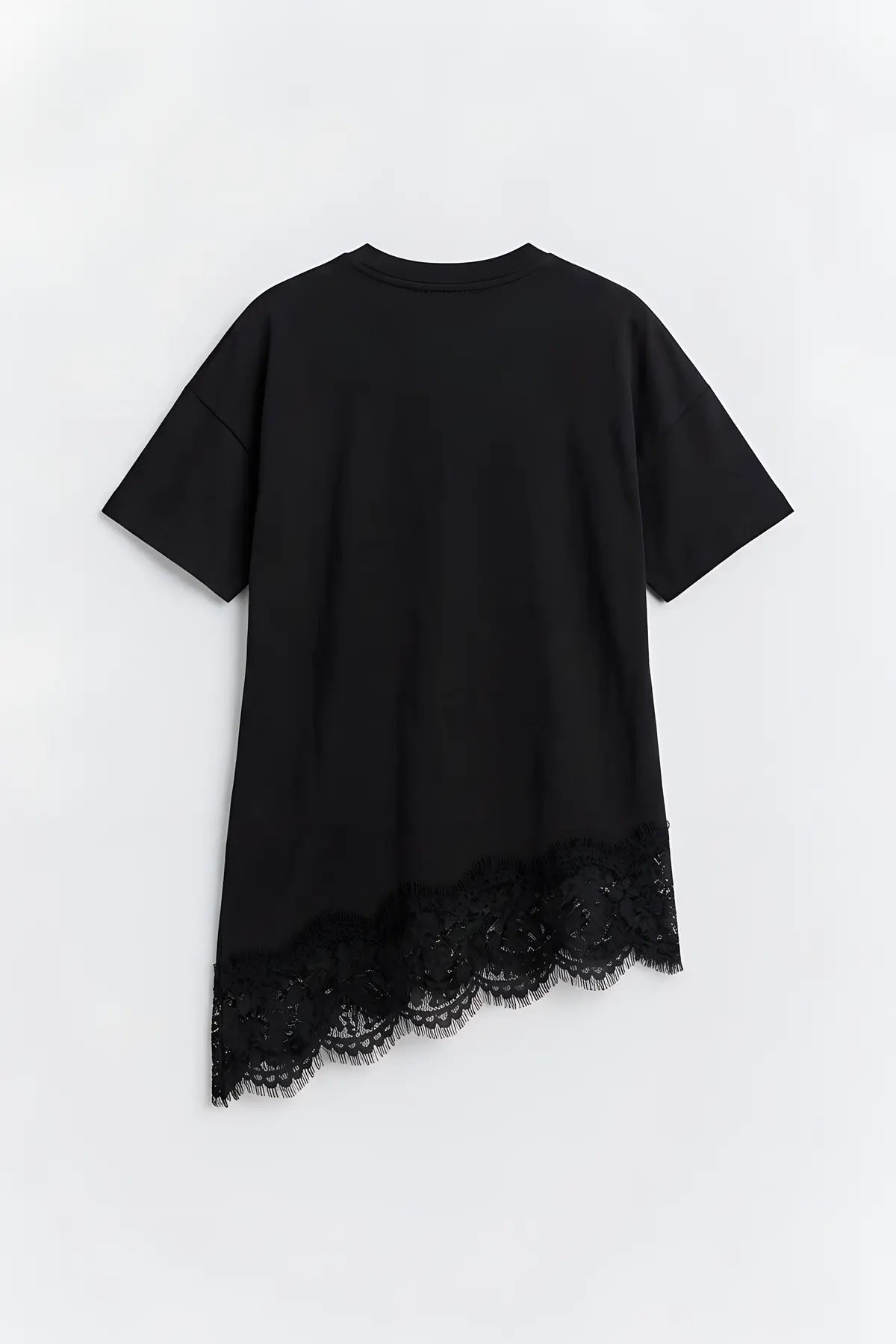 Antioch Dantelli Pamuklu Kadın T-Shirt - arka gorunum