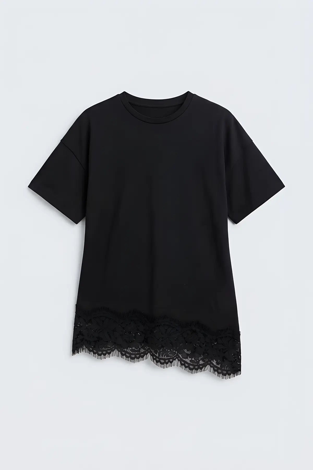 Antioch Dantelli Pamuklu Kadın T-Shirt - on gorunum