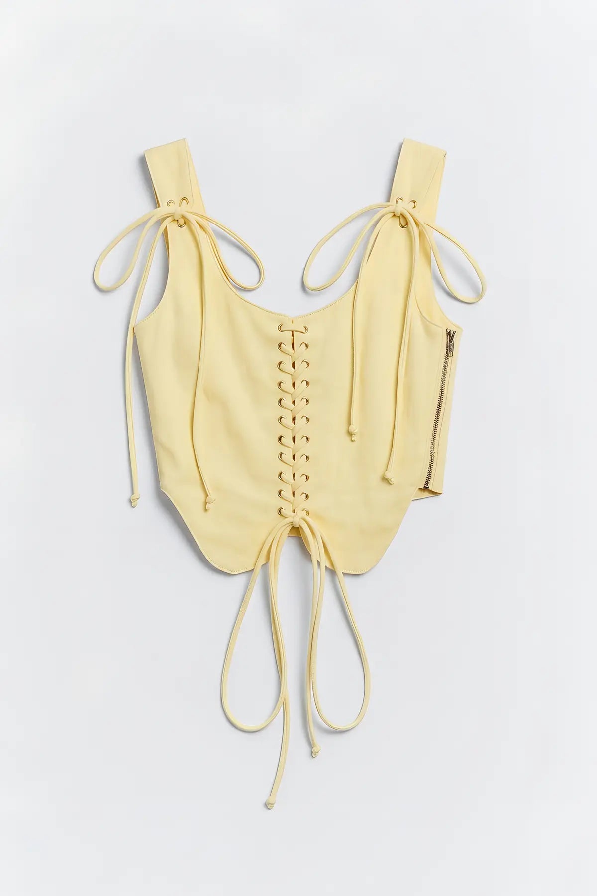 Fermuarlı Korse Tarzı Top - on gorunum
