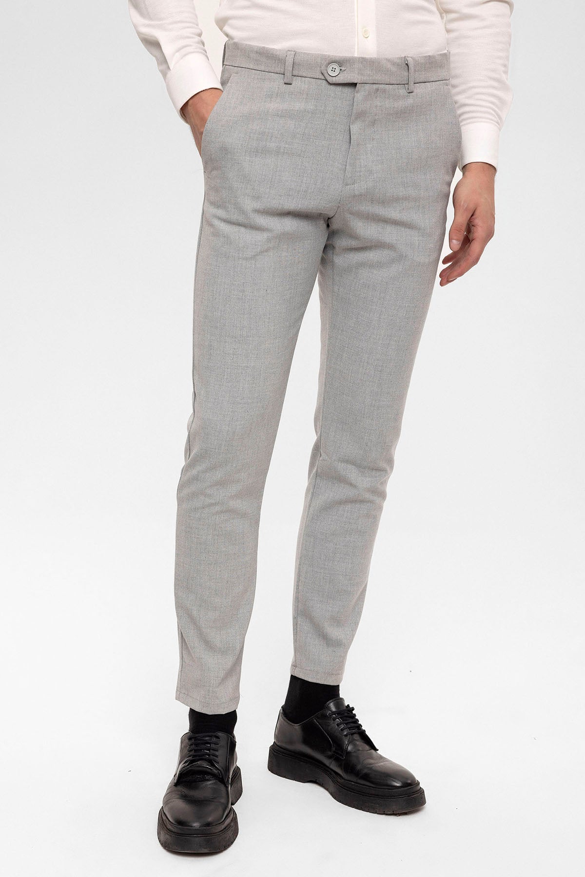 Erkek Aksesuar Detaylı Slim Fit Pantolon