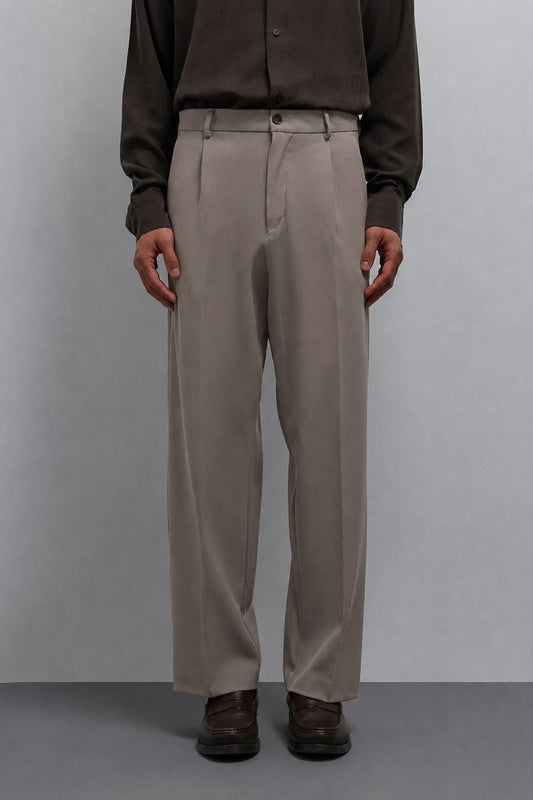 Relax Fit Pilili Erkek Pantolon