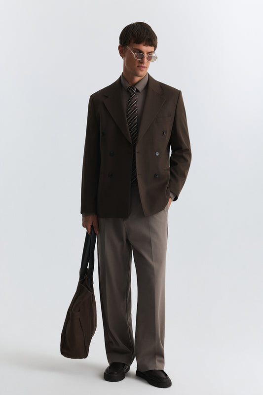Antioch Relax Fit Kruvaze Erkek Blazer Ceket