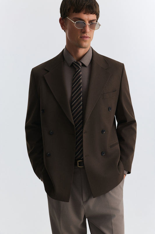 Antioch Relax Fit Kruvaze Erkek Blazer Ceket