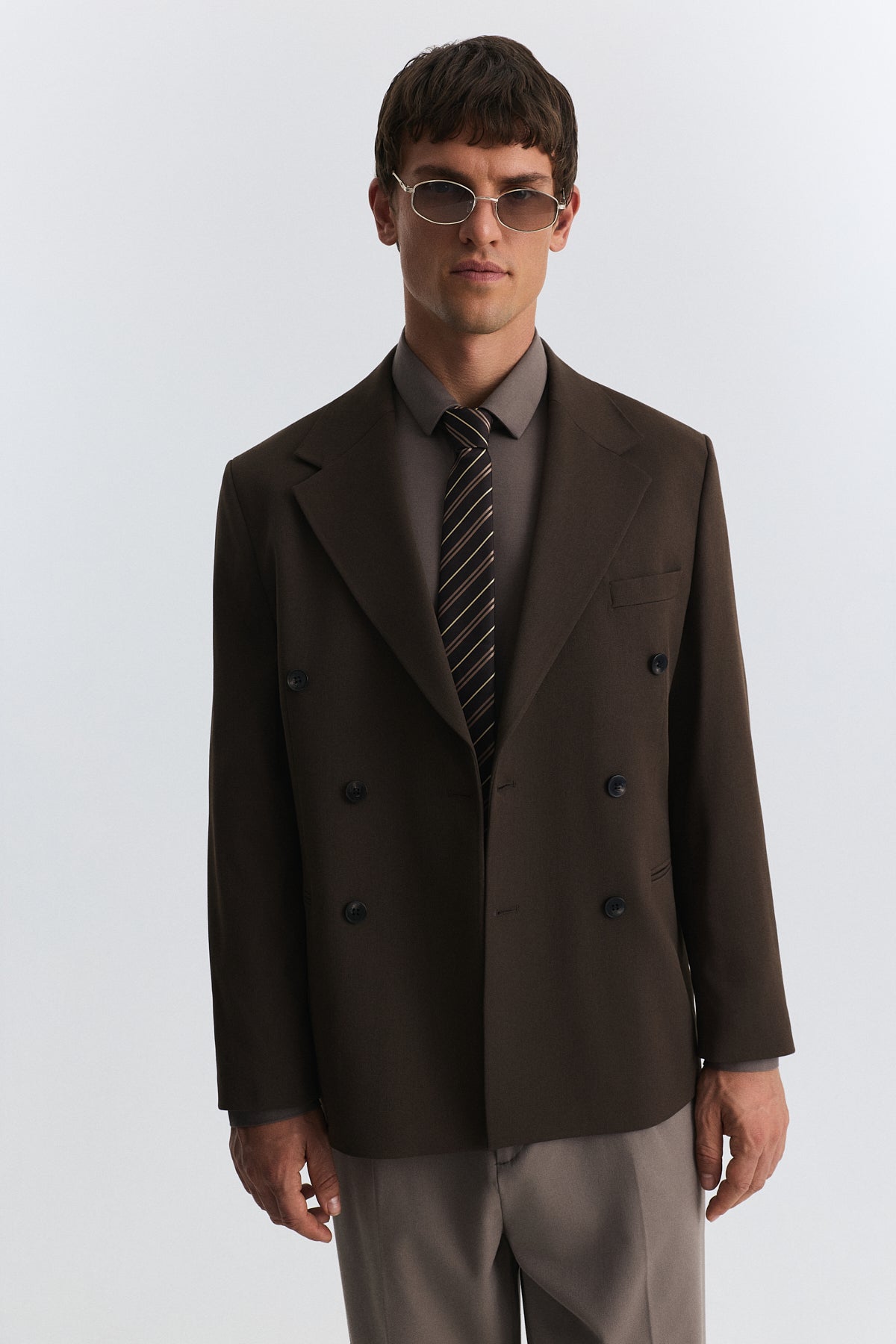 Antioch Relax Fit Kruvaze Erkek Blazer Ceket