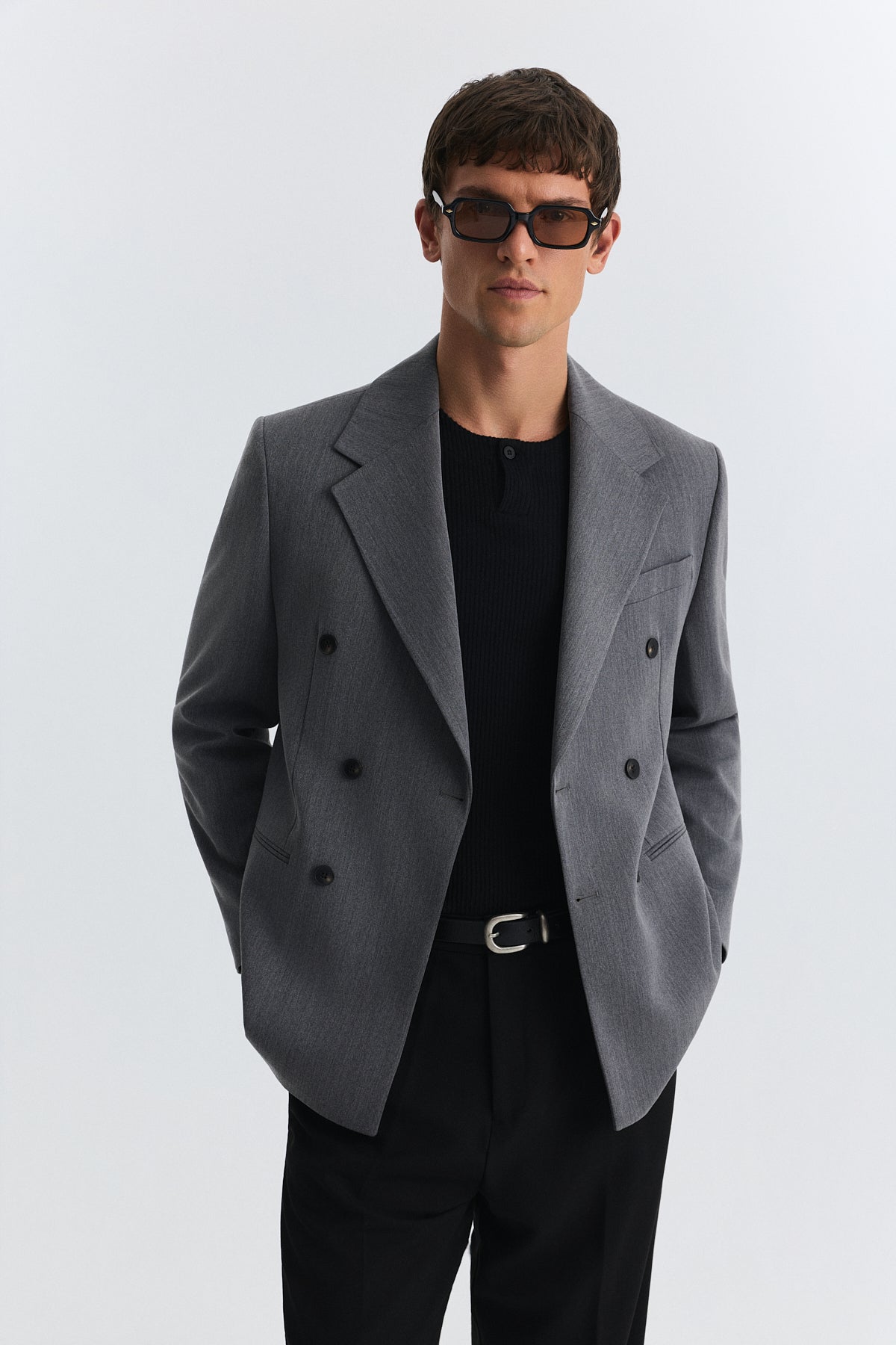 Antioch Relax Fit Kruvaze Erkek Blazer Ceket