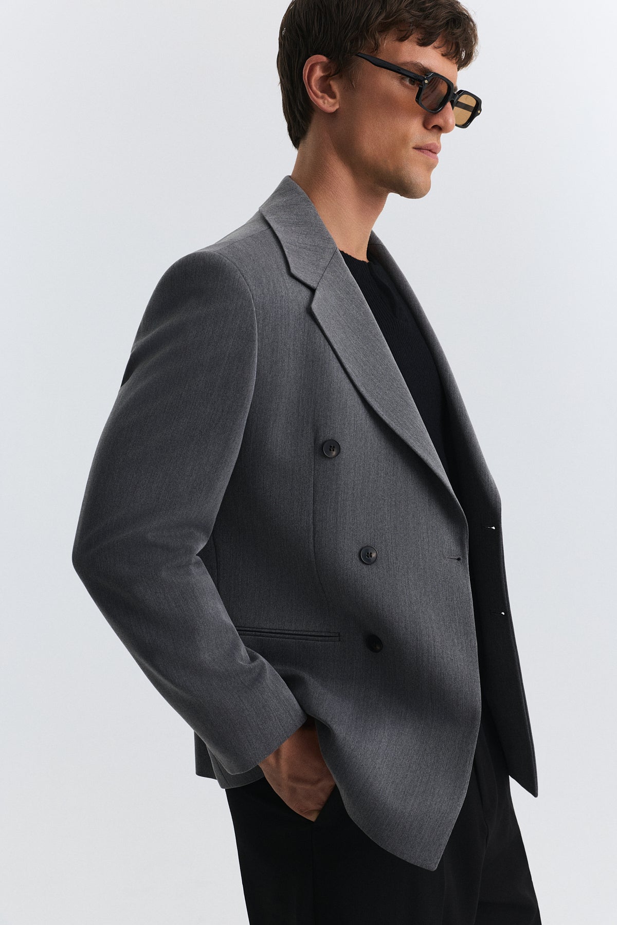 Antioch Relax Fit Kruvaze Erkek Blazer Ceket