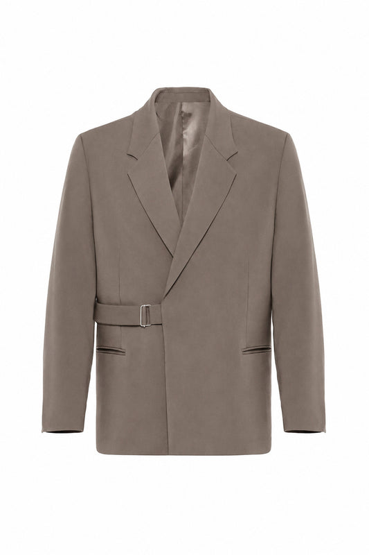 Kuşaklı Relax Fit Erkek Blazer Ceket