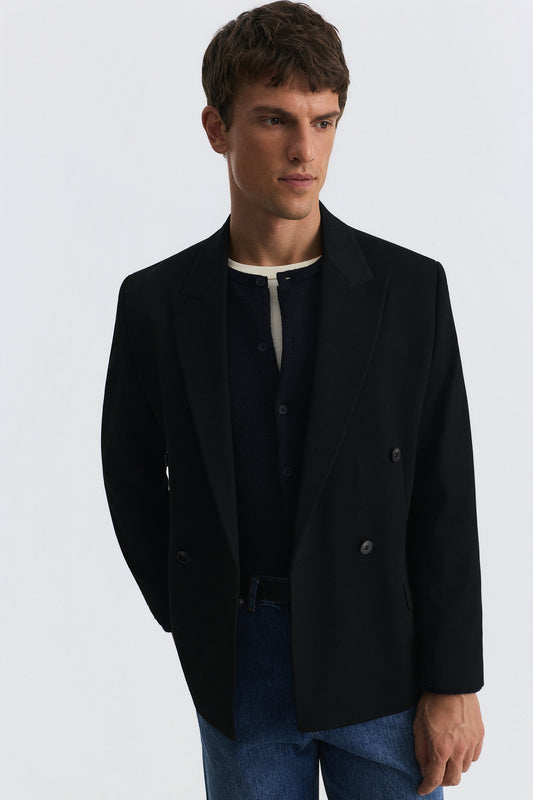 Relax Fit Kruvaze Erkek Blazer Ceket