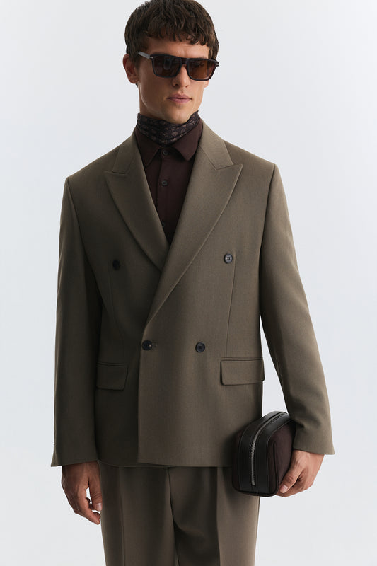 Relax Fit Kruvaze Erkek Blazer Ceket