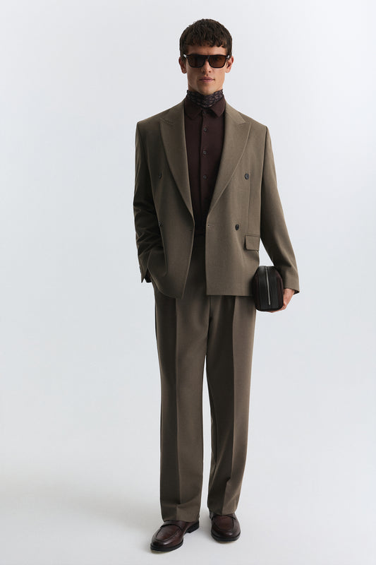 Relax Fit Kruvaze Erkek Blazer Ceket