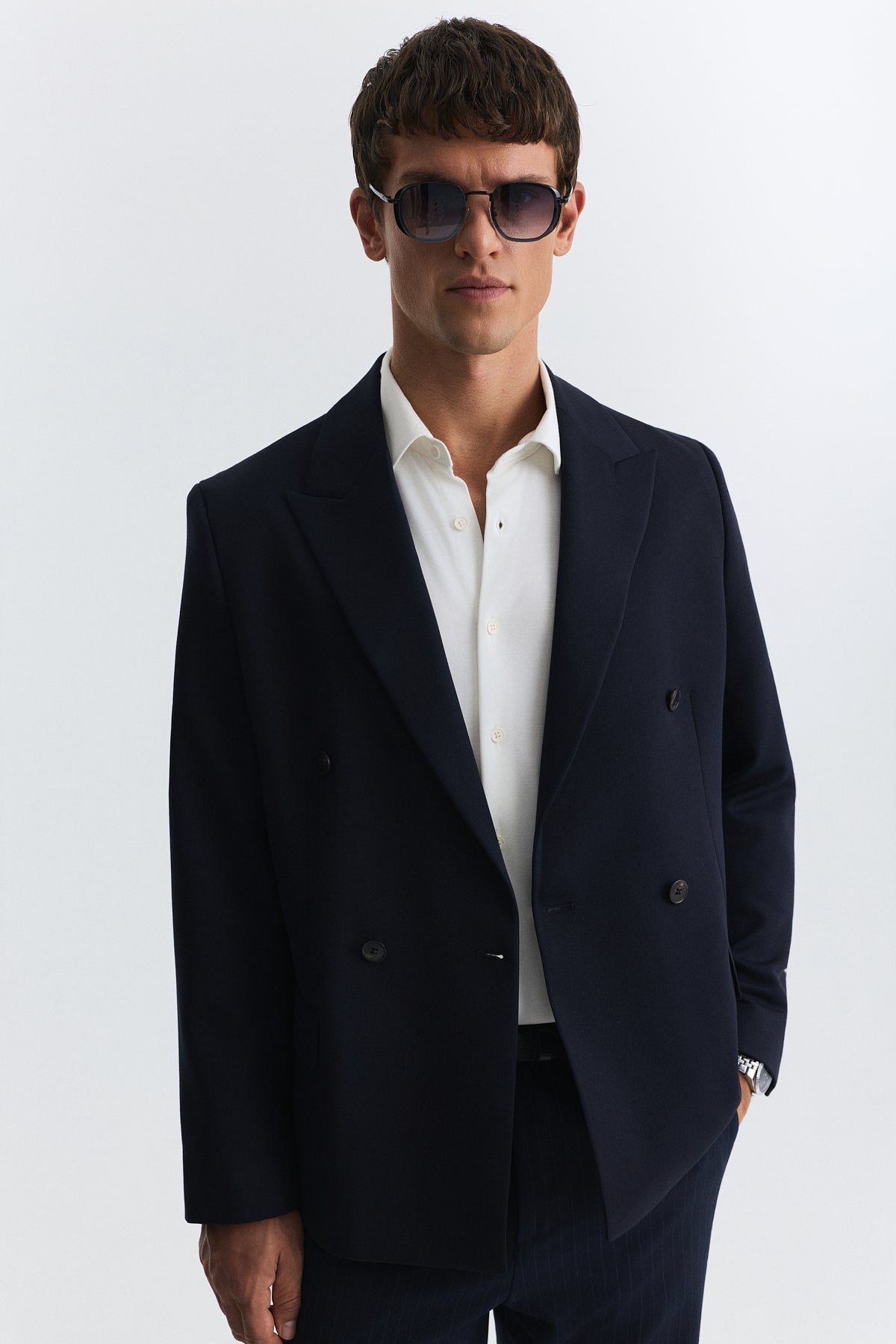Relax Fit Kruvaze Erkek Blazer Ceket