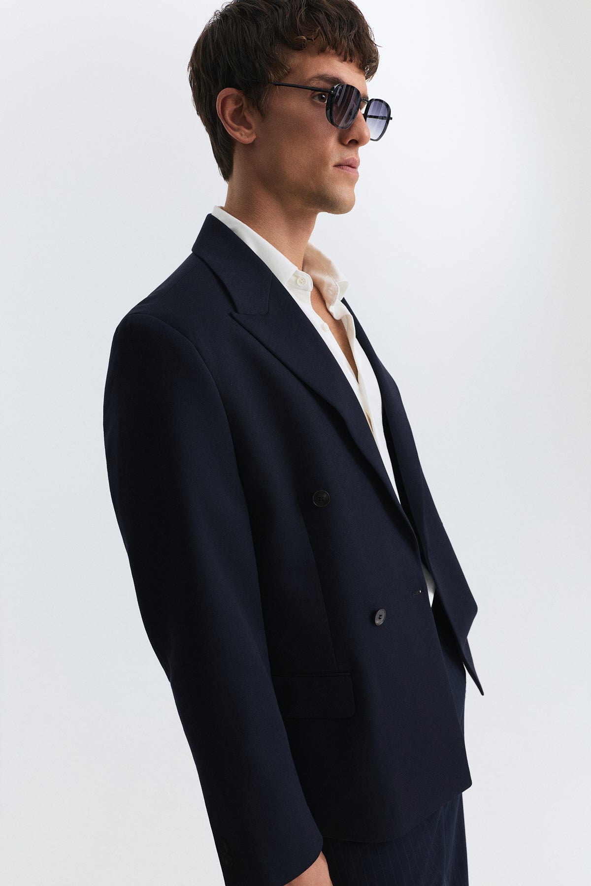 Relax Fit Kruvaze Erkek Blazer Ceket