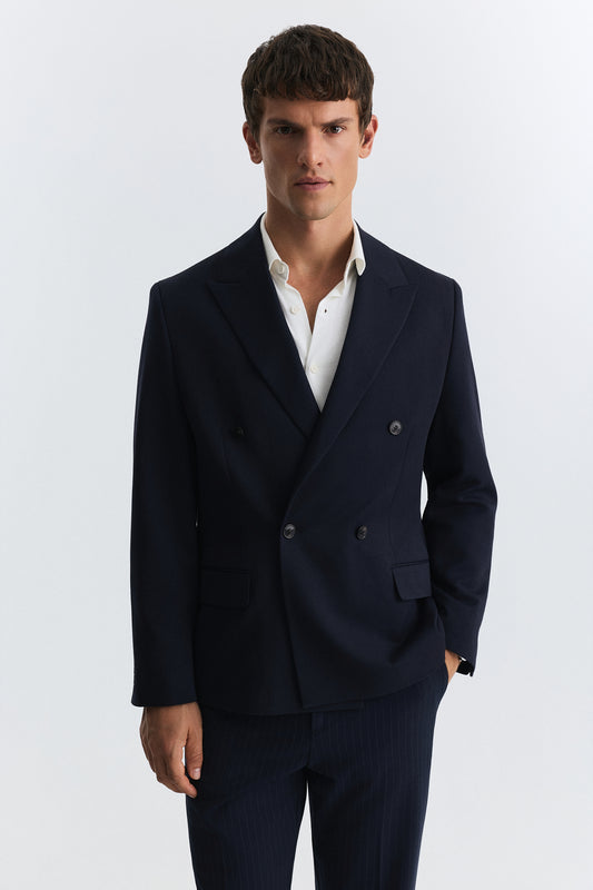 Relax Fit Kruvaze Erkek Blazer Ceket