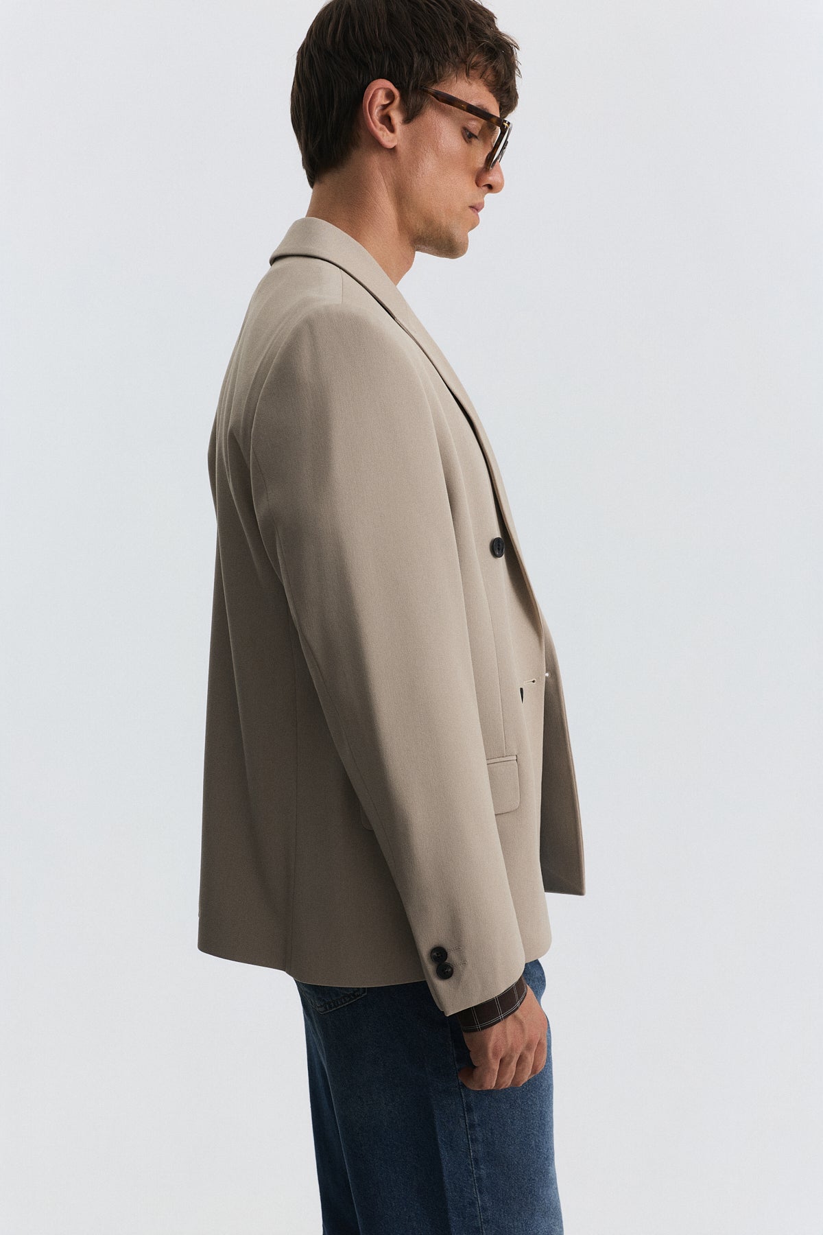 Relax Fit Kruvaze Erkek Blazer Ceket