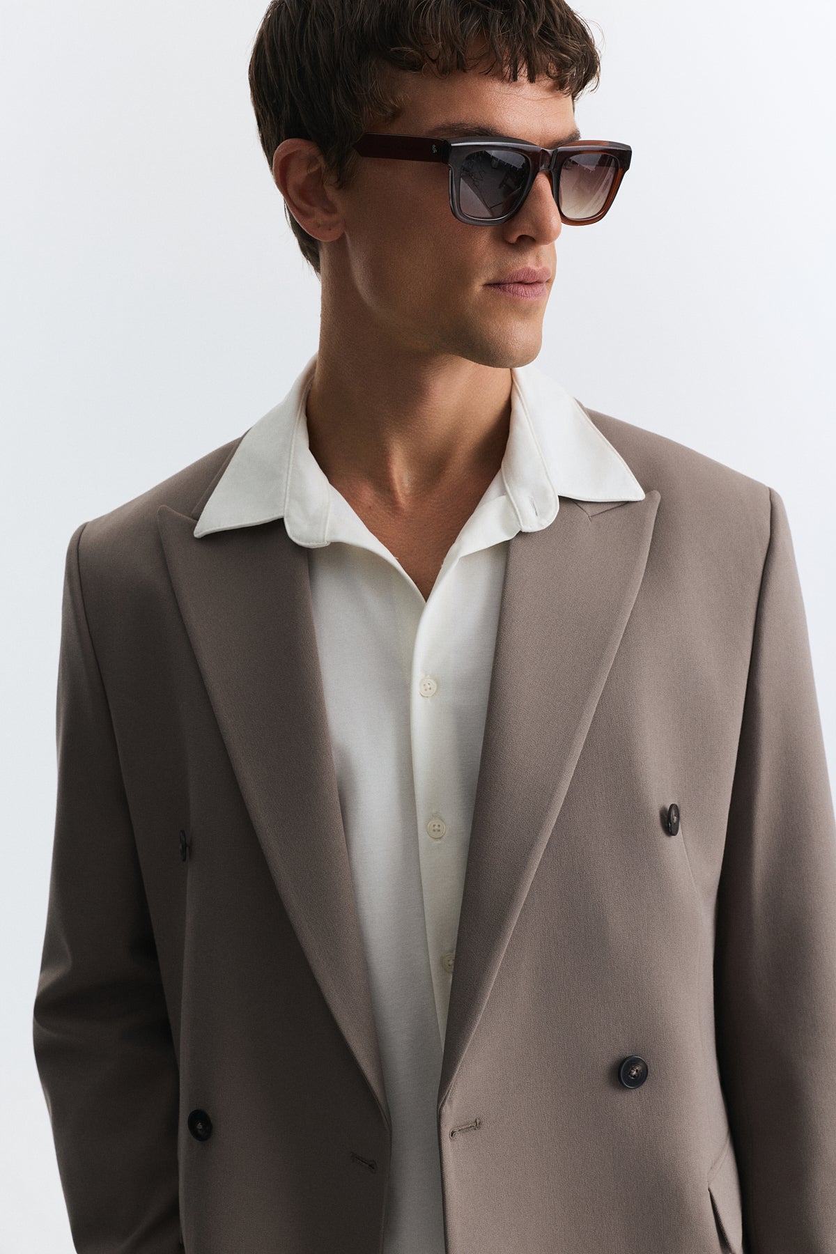 Relax Fit Kruvaze Erkek Blazer Ceket