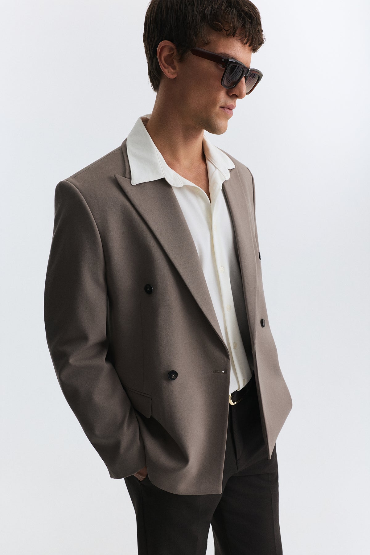 Relax Fit Kruvaze Erkek Blazer Ceket