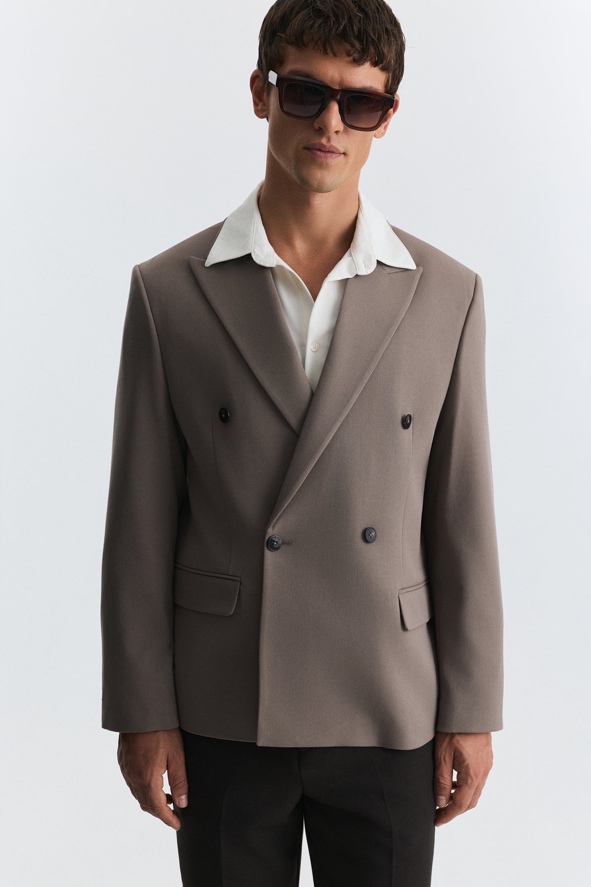 Relax Fit Kruvaze Erkek Blazer Ceket