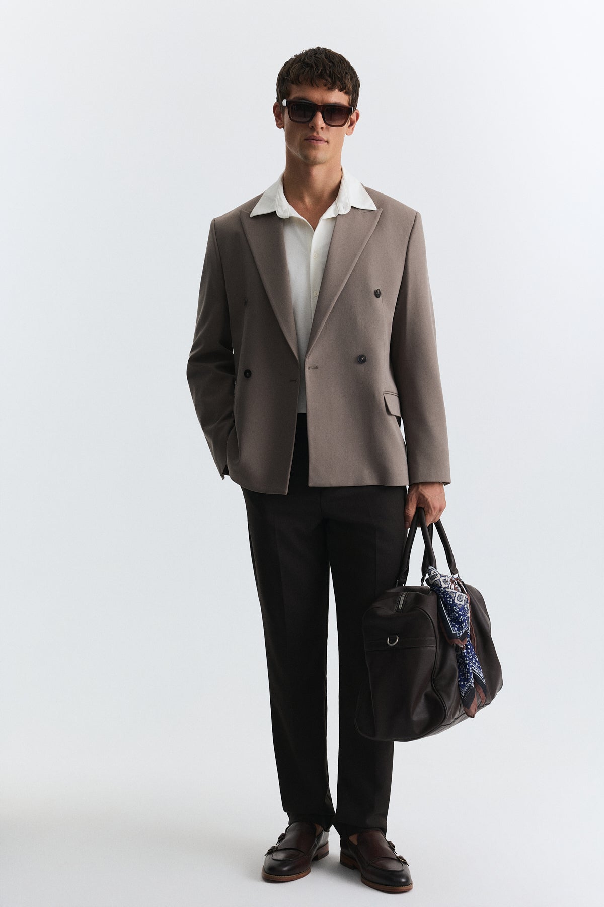 Relax Fit Kruvaze Erkek Blazer Ceket