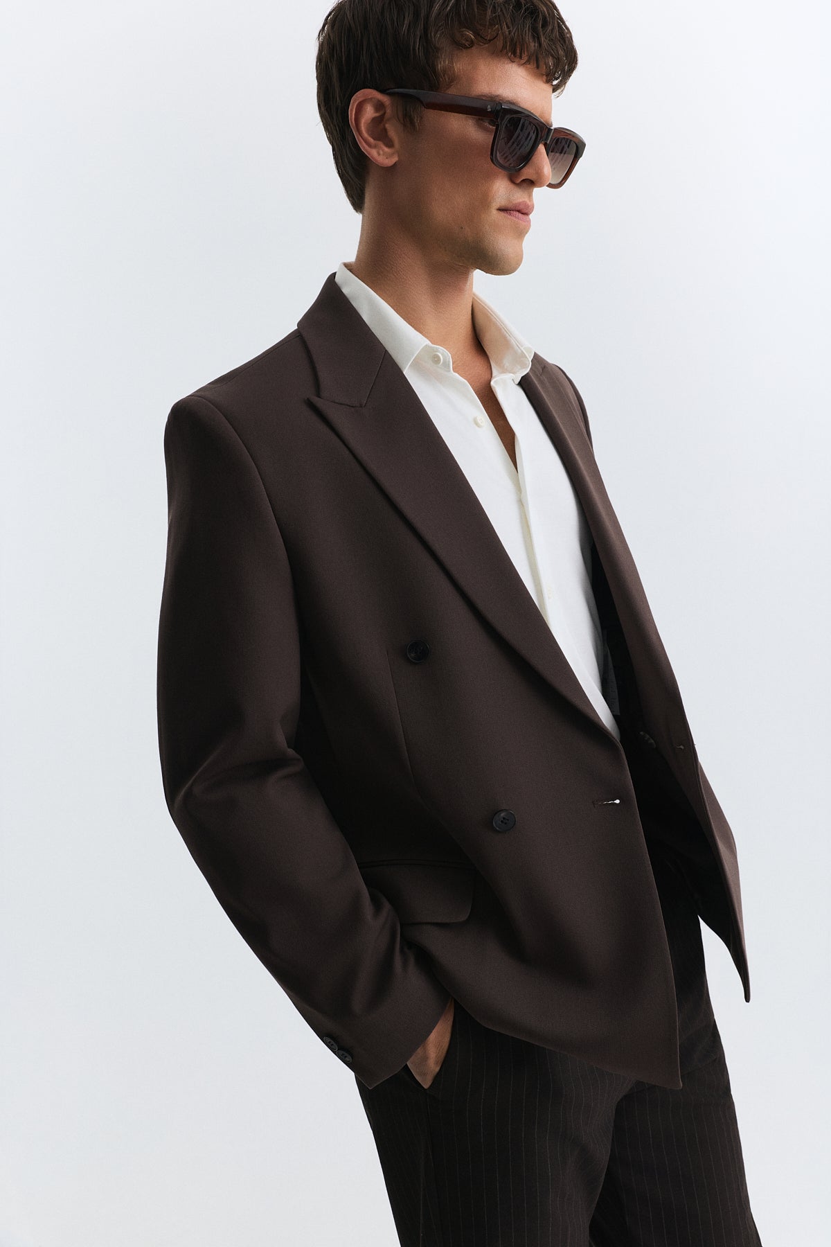 Relax Fit Kruvaze Erkek Blazer Ceket