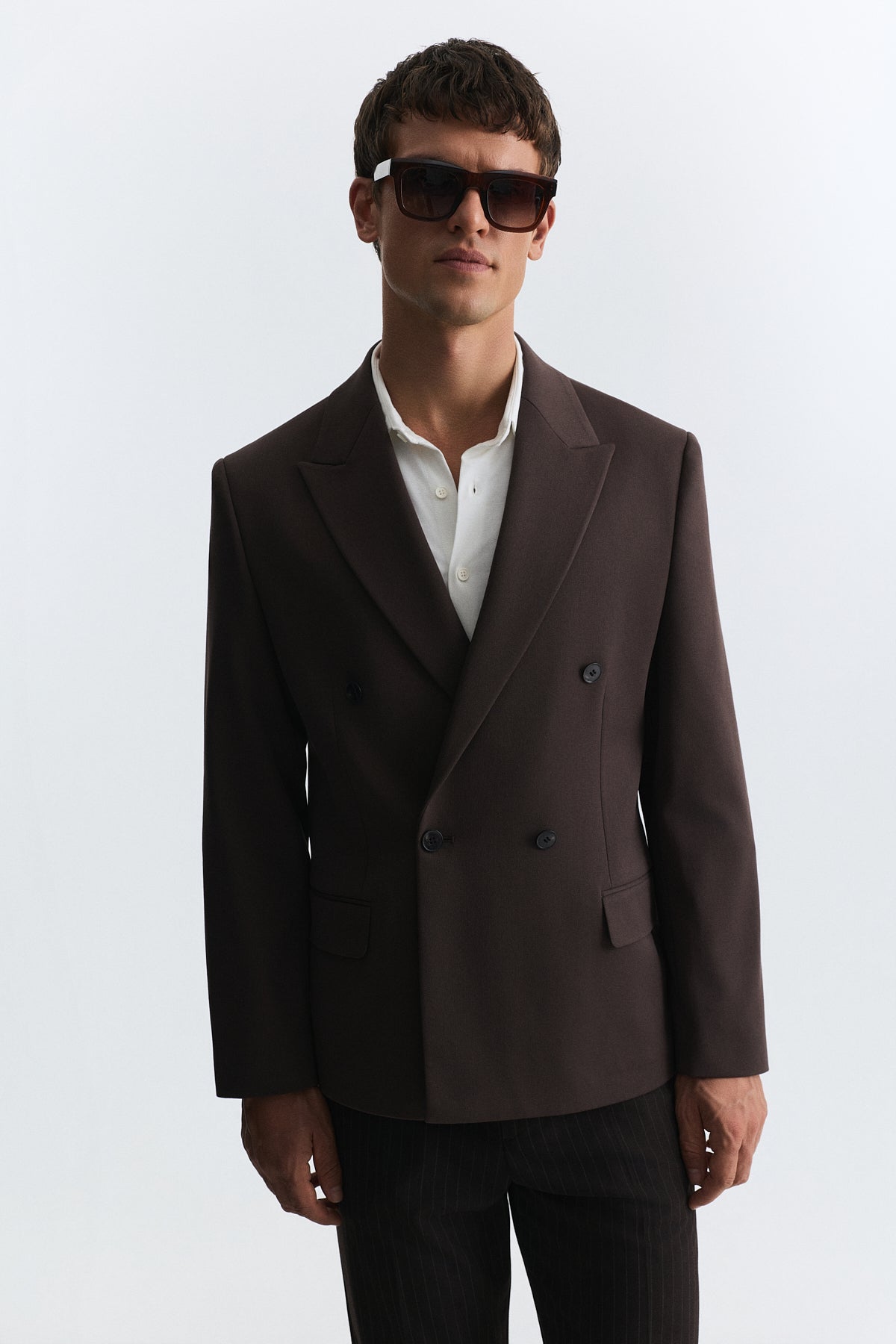 Relax Fit Kruvaze Erkek Blazer Ceket