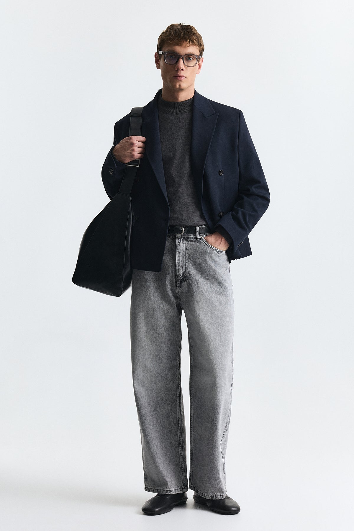 Antioch Kruvaze Relax Crop Fit Blazer Ceket