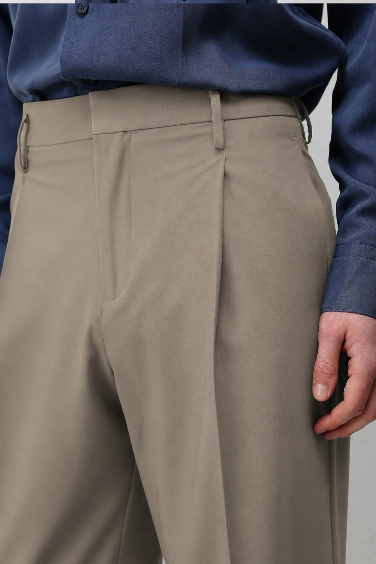 Relaxed Fit Pileli Erkek Pantolon