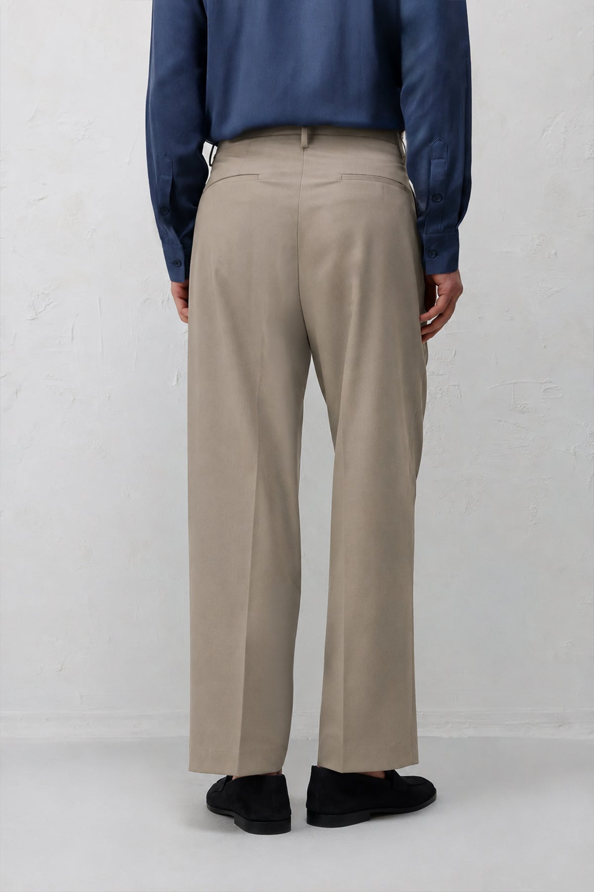 Relaxed Fit Pileli Erkek Pantolon