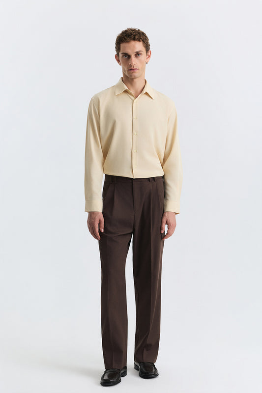 Pileli Relax Fit Erkek Pantolon